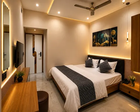 Deluxe Room bed layout at Erleen Hotel