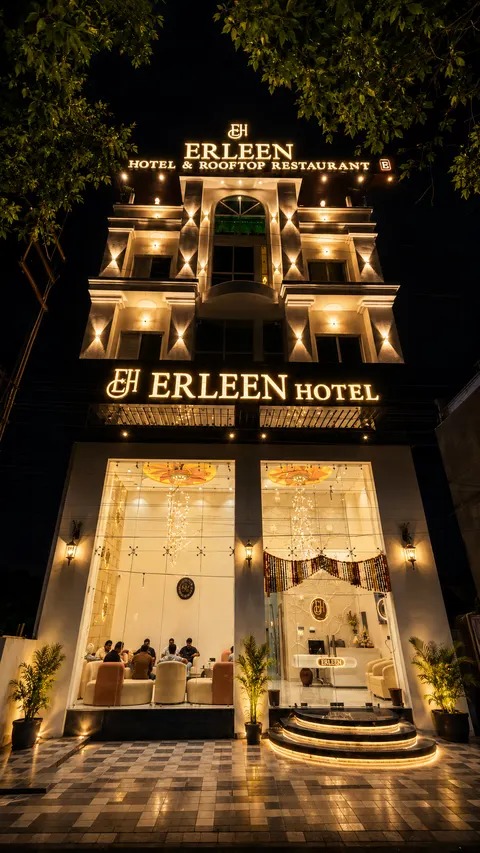Erleen Hotel & Rooftop Restaurant exterior in Indore