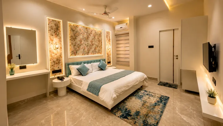 Premium Room interior at Erleen Hotel Indore